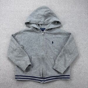Polo Ralph Lauren Boys Full Zip Hoodie Jacket Pony Logo Size 3T *FLAW